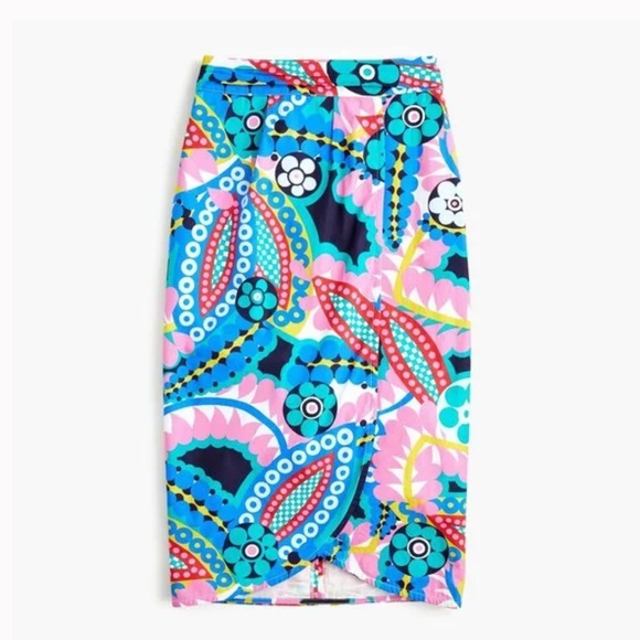 J. Crew Tie-back tulip skirt in Ratti® kaleidoscope floral (00) - Picture 10 of 10